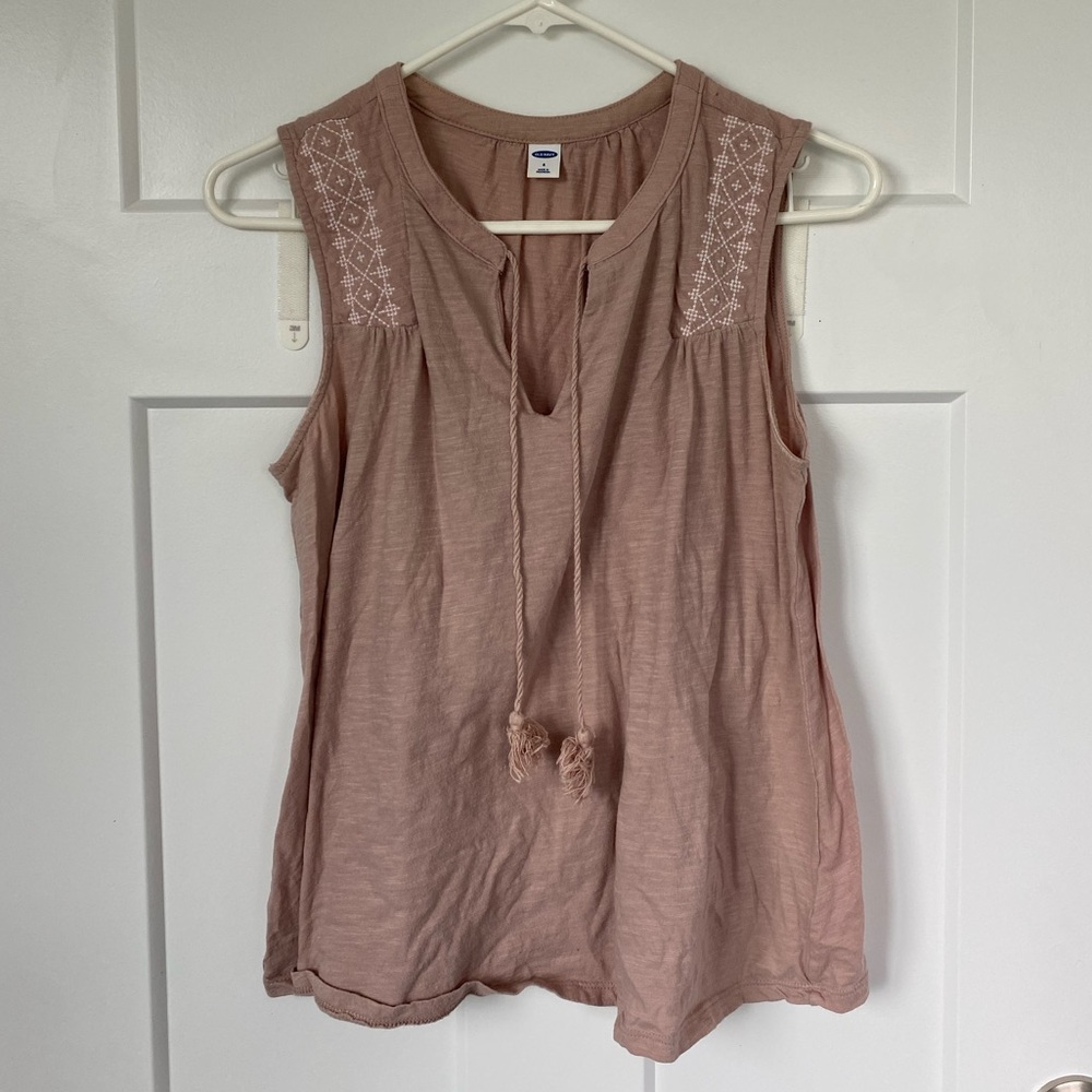 Old Navy Blush Pink Sleeveless Blouse